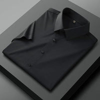 Men's Regular Fit Half Sleeves Solid Satin Formal Shirt